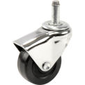 Algood Deluxe Series Chair Caster with Hard Rubber Wheel, 5/16-UT-BB, Stem Type C