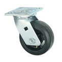 Faultless Swivel Plate Caster, 5&quot; Mold-On Rubber Wheel