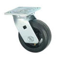 Faultless Swivel Plate Caster 6&quot; Mold-On Rubber Wheel