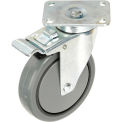 Faultless Total Lock Swivel Plate Caster, 5&quot; Polyurethane Wheel