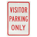 Global Industrial Visitor Parking Only, Aluminum Sign, .063mm Thick