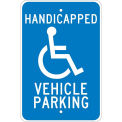 NMC TM10J Aluminum Sign, Handicapped Vehicle Parking, .08&quot; Thick