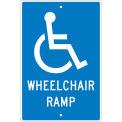 NMC TM86H Aluminum Sign, Wheelchair Ramp, .063&quot; Thick