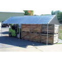 12'8&quot; W x 29'9&quot; L Canopy, Silver Tarp, 17 Gauge Heavy Duty Frame