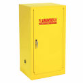 Compact Flammable Storage Cabinet, 12 Gallon Capacity, Yellow