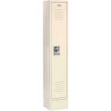 1-Tier 1 Door Locker, 12&quot;Wx18&quot;Dx72&quot;H, Tan, Assembled
