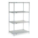 Nexelate Wire Shelving Add-On, Silver Epoxy, 36"W X 24"D X 63"H