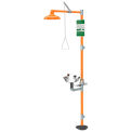 Guardian Equipment G1902 Emergency Wash Station Eye Wash Fountain And Drench Shower, Floor Mount