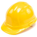 ERB Omega II Poly Hard Hat - Ratchet Adjustment - Yellow