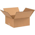 9&quot; x 9&quot; x 4&quot; Flat Cardboard Corrugated Boxes - Pkg Qty 25