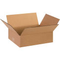 13&quot; x 10&quot; x 4&quot; Flat Cardboard Corrugated Boxes - Pkg Qty 25