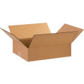 15&quot; x 12&quot; x 4&quot; Flat Cardboard Corrugated Boxes - Pkg Qty 25