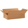 18&quot; x 10&quot; x 4&quot; Flat Cardboard Corrugated Boxes - Pkg Qty 25