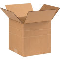 9&quot; x 9&quot; x 9&quot; Multi-Depth Cardboard Corrugated Boxes - Pkg Qty 25