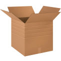 18&quot; x 18&quot; x 18&quot; Multi-Depth Cardboard Corrugated Boxes - Pkg Qty 20