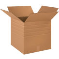 18&quot; x 18&quot; x 18&quot; Multi-Depth Cardboard Corrugated Boxes - Pkg Qty 20