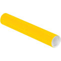 Mailing Tube With Cap, 12&quot;L x 2&quot; Dia., Yellow