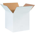 10" x 10" x 10" Cardboard Corrugated Boxes, White - Pkg Qty 25