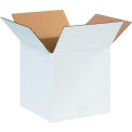 12" x 12" x 12" Cardboard Corrugated Boxes, White - Pkg Qty 25