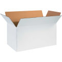 24&quot; x 12&quot; x 12&quot; Cardboard Corrugated Boxes, White - Pkg Qty 25