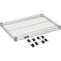 Global Industrial Nexelate Silver Epoxy Wire Shelf, 24"W x 18"D