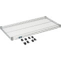 Global Industrial Nexelate Silver Epoxy Wire Shelf, 42"W x 21"D