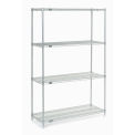 Nexel Wire Shelving, Poly-Z-Brite, 48&quot;W X 18&quot;D X 74&quot;H