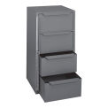 DURHAM Bar-Lock Steel Drawer Cabinet - 12-9/16x12x24-3/8&quot; - (4) 10-15/16x10-3/4x4-7/8&quot; Drawers