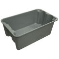 Molded Fiberglass Toteline Nest and Stack Tote 7804085172 - 20-1/2&quot; x 12-7/8&quot; x 8&quot;, Gray - Pkg Qty 10
