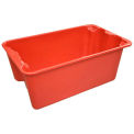 Molded Fiberglass Toteline Nest and Stack Tote 7804085280 - 20-1/2&quot; x 12-7/8&quot; x 8&quot;, Red - Pkg Qty 10