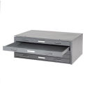 47&quot;W Flat File Cabinet, 5 Drawer, Gray