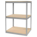 Record Storage Rack Without Boxes, 42"W x 30"D x 60"H, Gray