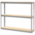 Record Storage Rack Without Boxes, 72"W x 15"D x 60"H, Gray