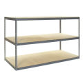Record Storage Rack with 36 Polyethylene File Boxes, 48&quot;W x 48&quot;D x 60&quot;H, Gray