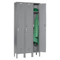 Single Tier Locker, 12x18x72, 3 Door Ready To Assemble, Gray