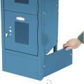 Left And Right End Base For 15&quot;D X 6&quot;H Locker, Blue, Pair