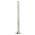Steel Post with Fixed Base, Beige,81&quot;H