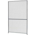 Global Industrial Wire Mesh Panel with Aluminum Floor Socket, 4'W x 8'H