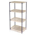 Nexel Vented Plastic Shelving, Nexelon Finish, 36x18x54