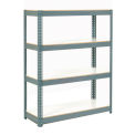 Boltless Extra Heavy Duty Shelving 36&quot;W x 12&quot;D x 60&quot;H, 4 Laminated Shelves, Gray
