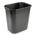 RUBBERMAID Wastebasket - 7 Gallon Capacity - Black