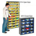 Open Steel Shelving, 10 Shelves w/18 Bins, 36&quot;X18&quot;X73&quot;