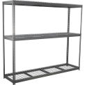 Expandable Starter Rack with 3 Levels Wire Deck, 800lb Cap Per Deck, 96"W x 48"D x 84"H, Gray