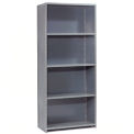Global Industrial 5 Shelf, 18 Ga Closed Steel Shelving, 48"W x 12"D x 85"H, Gray
