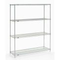 Nexel Stainless Steel Wire Shelving, 54&quot;W x 18&quot;D x 74&quot;H