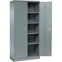 Global Industrial Easy Assembly Storage Cabinet, 36x18x78, Gray