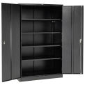 Unassembled Heavy Duty Storage Steel Cabinet, 48x24x78, Black
