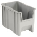 Quantum Giant Hopper Bin, 10-7/8&quot;W x 17-1/2&quot;D x 12-1/2&quot;H, Gray - Pkg Qty 4