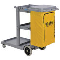 Global Industrial Janitor Cart Gray with 25 Gallon Vinyl Bag
