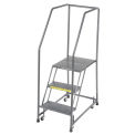 Ballymore H318P Perforated 16&quot;W 3 Step Steel Rolling Ladder 10&quot;D Top Step